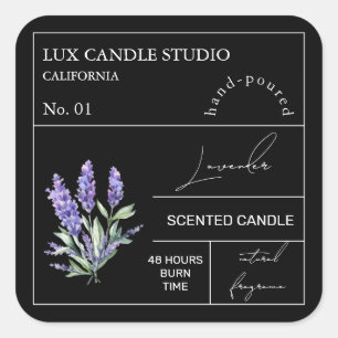 Apothecary Lavender Scented Candle Label