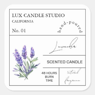 Apothecary Lavender Scented Candle Label