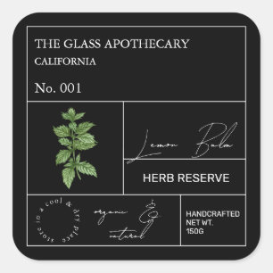 Apothecary Lemon Balm Label