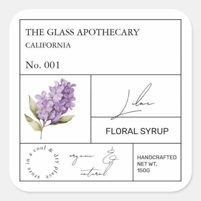 Apothecary Lilac Label (Front)
