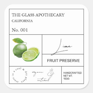 Apothecary Lime Label