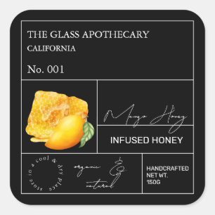 Apothecary Mango Infused Honey Label