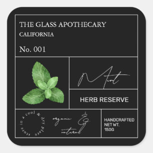 Apothecary Mint Label