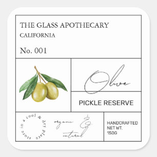 Apothecary Olive Label