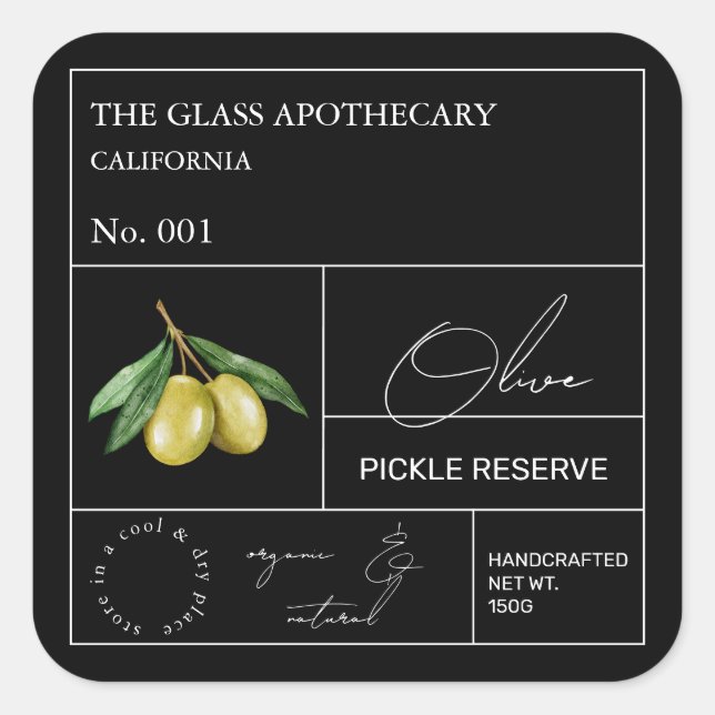 Apothecary Olive Label (Front)