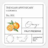 Apothecary Orange Label