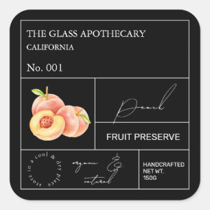 Apothecary Peach Label
