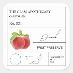 Apothecary Peach Label