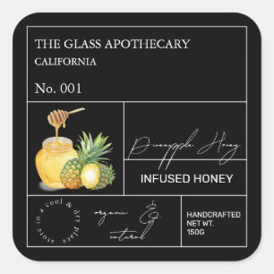 Apothecary Pineapple Infused Honey Label