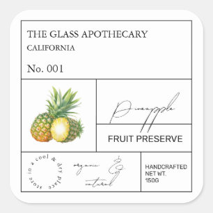 Apothecary Pineapple Label