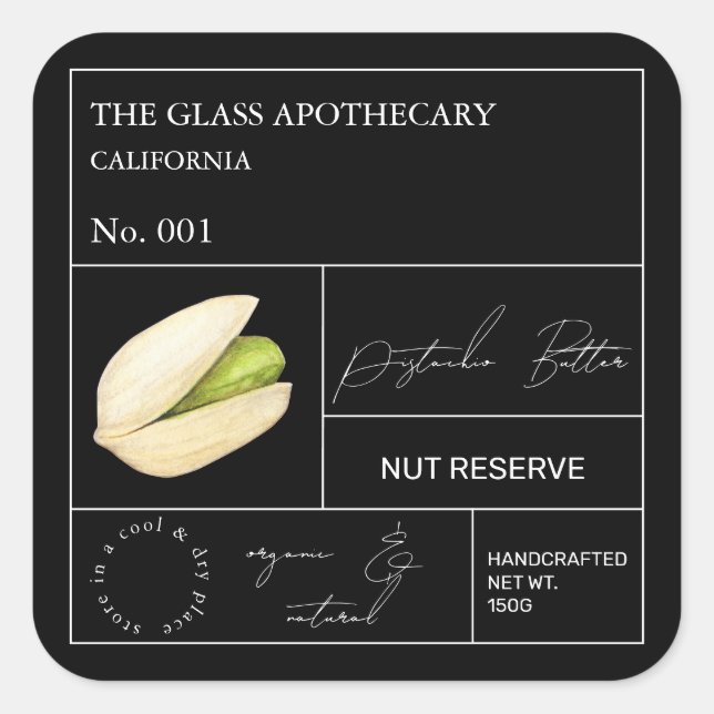 Apothecary Pistachio Label (Front)