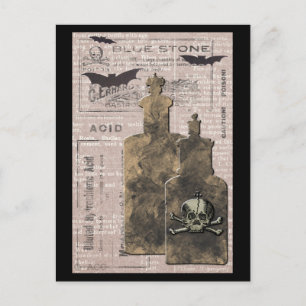 Apothecary Poison Labels Bottles Postcard