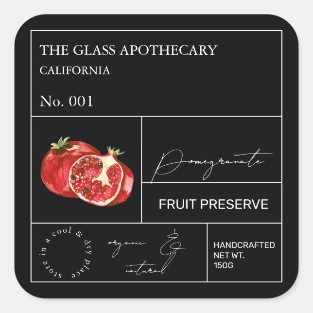 Apothecary Pomegranate Label (Front)