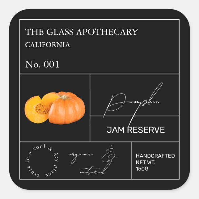 Apothecary Pumpkin Label (Front)