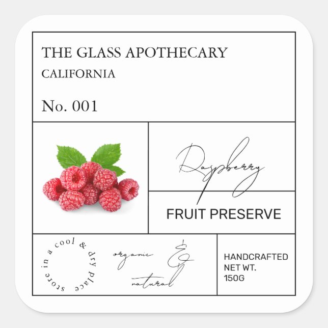 Apothecary Raspberry Label (Front)