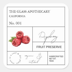 Apothecary Raspberry Label