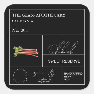 Apothecary Rhubarb Label