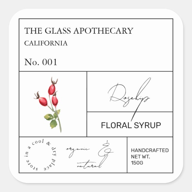 Apothecary Rosehip Label (Front)