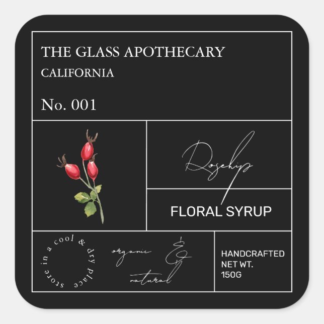 Apothecary Rosehip Label (Front)