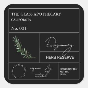 Apothecary Rosemary Label