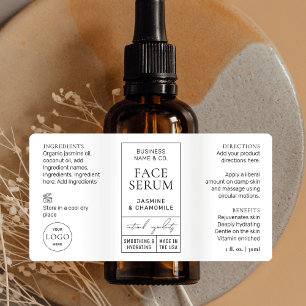 Apothecary Style 1 OZ Cosmetic Bottle Label