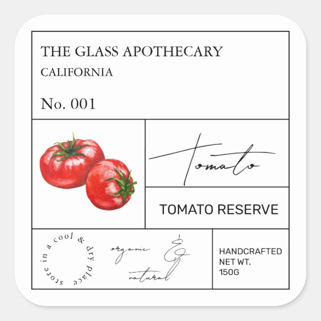 Apothecary Tomato Label (Front)