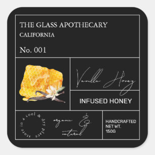 Apothecary Vanilla Infused Honey Label