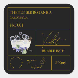 Apothecary Violet Bubble Bath Label