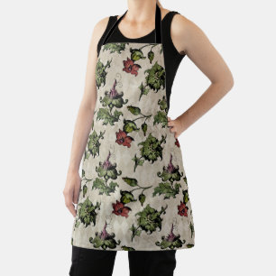 Apothecary Witch Plant   Steampunk Botanical Herbs Apron