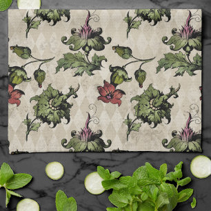 Apothecary Witch Plant   Steampunk Botanical Herbs Tea Towel