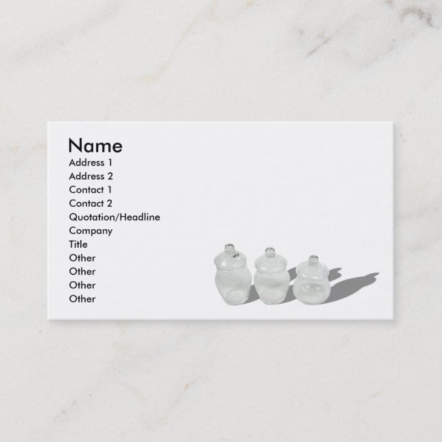 ApothecaryJars101610, Name, Address 1, Address ... Business Card (Front)