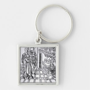 Apothecary's shop, from 'Das Buch der Cirugia' pub Key Ring