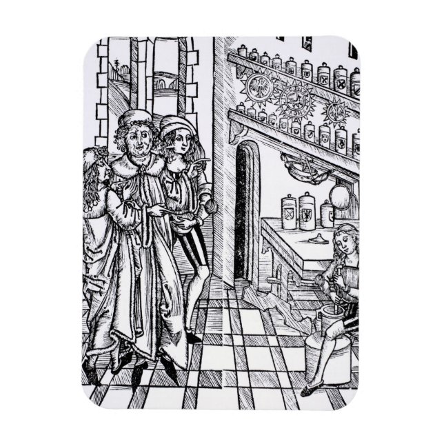 Apothecary's shop, from 'Das Buch der Cirugia' pub Magnet (Vertical)