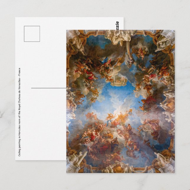 Apotheosis of Hercules in Chateau de Versailles Postcard (Front/Back)