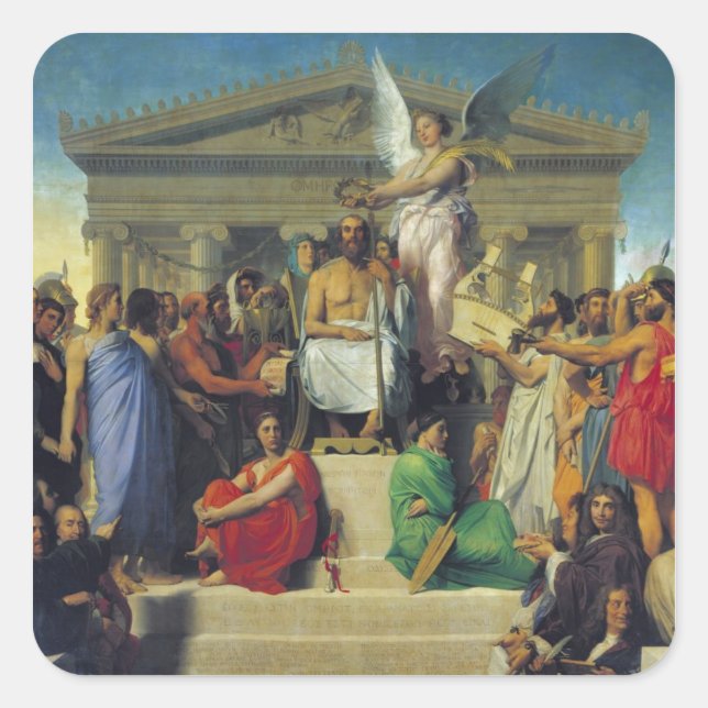 Apotheosis of Homer, 1827 Square Sticker (Front)