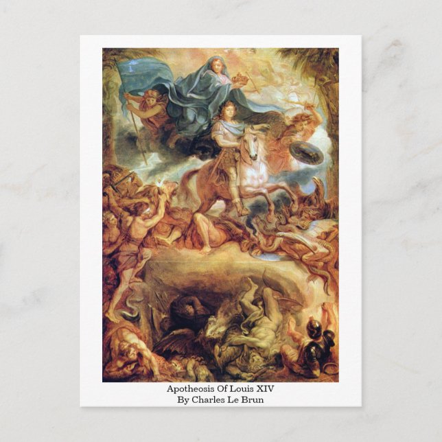 Apotheosis Of Louis Xiv By Charles Le Brun Postcard (Front)