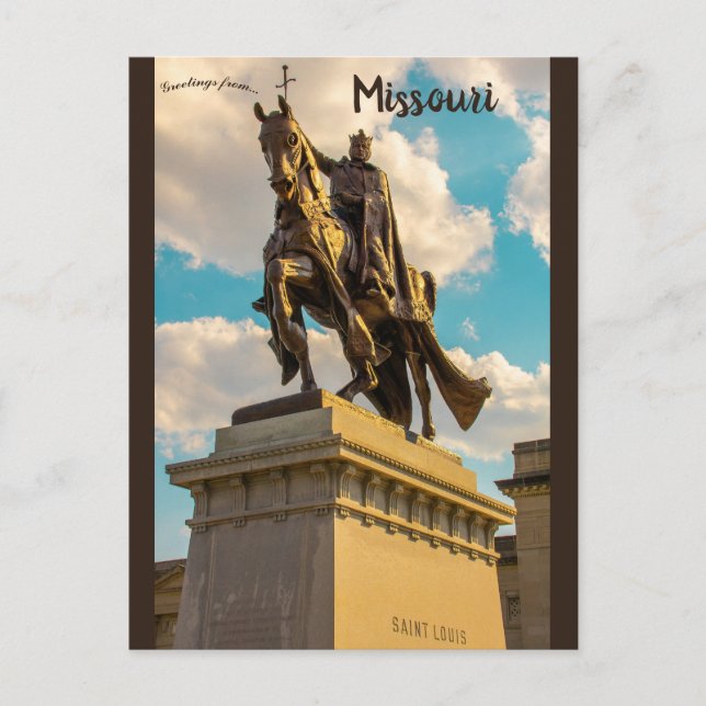 Apotheosis of St Louis Statue in St Louis Missouri Postcard (Front)