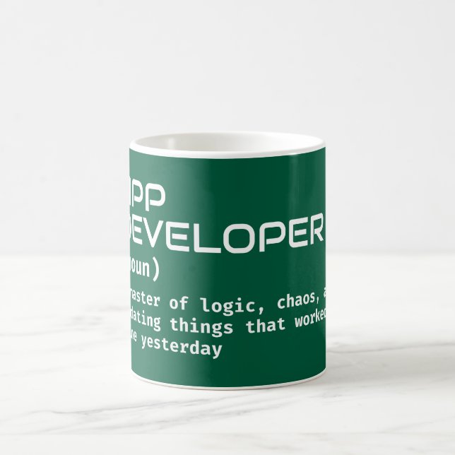 App Developer Coffee Definition – Humour Mug (Center)