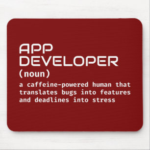 App Developer Job Definition Gift Mouse Mat