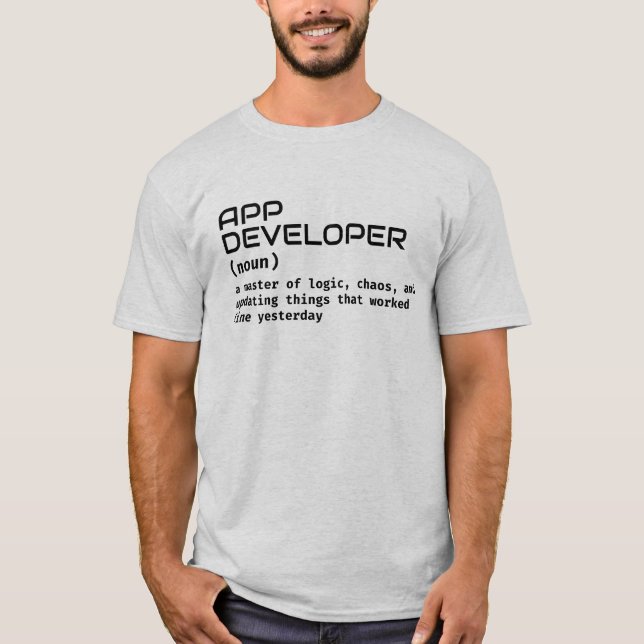 App Developer Mens T-Shirt - Funny Definition (Front)