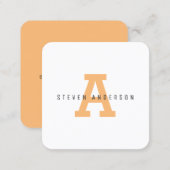 App icon shape with back monogram square business card (Front/Back)