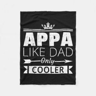 Appa Cooler Funny Korean Dad Father's Day Quote Fleece Blanket