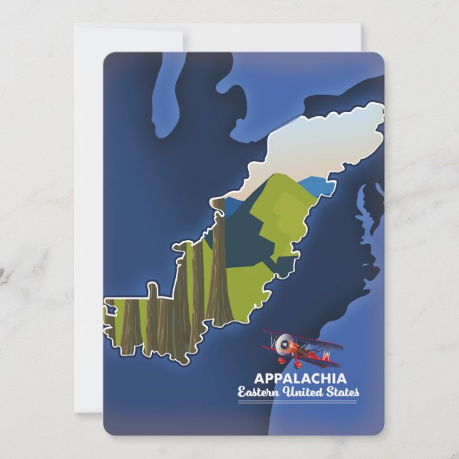 Appalachia Eastern United States travel map (Front)