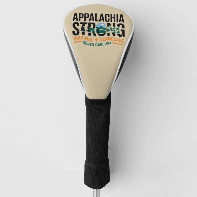 Appalachia Strong Mountain Outdoors Hiking NC  Golf Head Cover (Front)