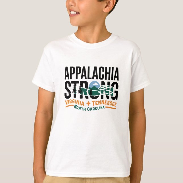 Appalachia Strong Mountain Outdoors Hiking NC  T-Shirt (Front)