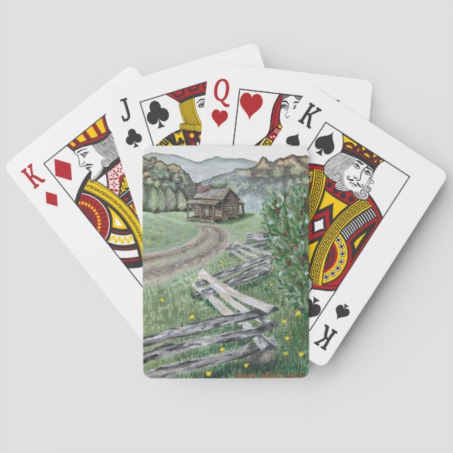Appalachian Cabin Playing Cards (Premium Poker) (Back)
