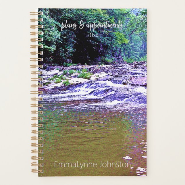 Appalachian Mountain Creek Custom Weekly Monthly Planner (Front)