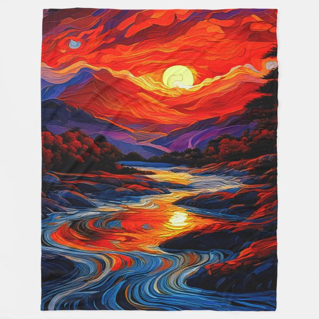 Appalachian Mountains 004 Fleece Blanket (Front)
