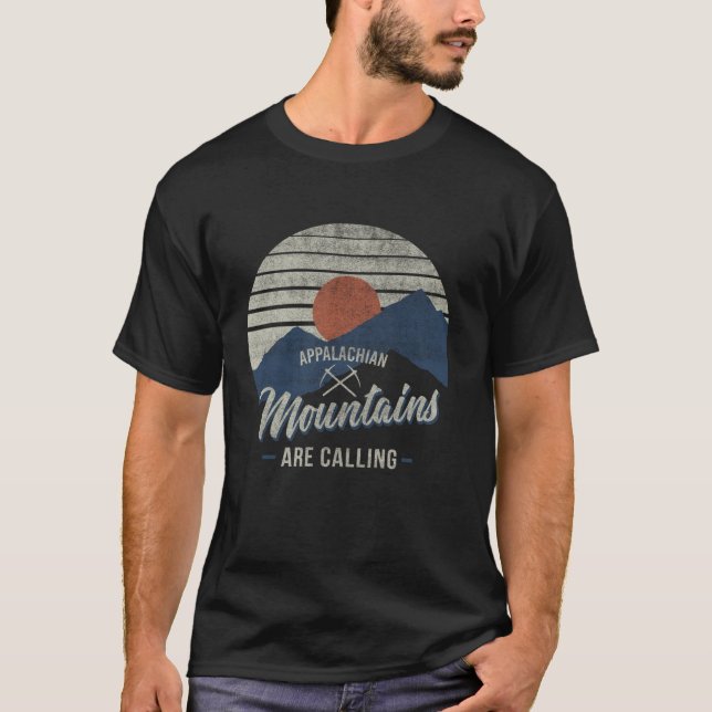 Appalachian Mountains Are Calling Sunset Split Cir T-Shirt (Front)