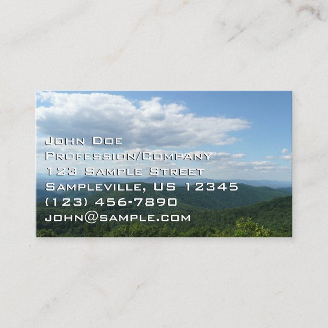 Appalachian Mountains I Shenandoah Business Card (Front)